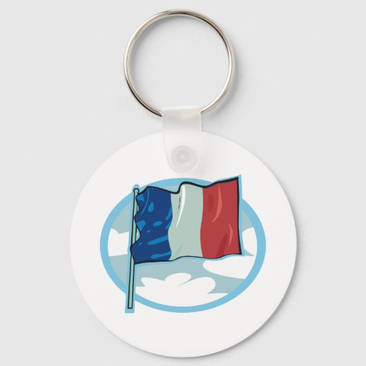 Franse vlag Red White Blue Sleutelhanger (Voorkant)