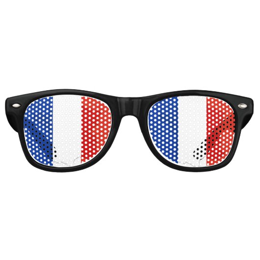 Franse vlag retro zonnebril (Voorkant)