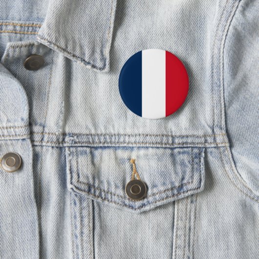 Franse vlag ronde button 5,7 cm (In situ)
