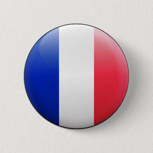 Franse vlag ronde button 5,7 cm