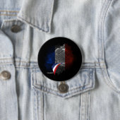 Franse vlag ronde button 7,6 cm (In situ)