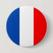 Franse vlag ronde button 7,6 cm (Voorkant)