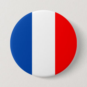 Franse vlag ronde button 7,6 cm