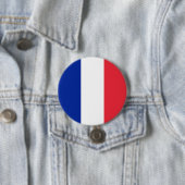 Franse vlag ronde button 7,6 cm (In situ)