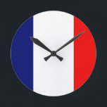 Franse vlag ronde klok<br><div class="desc">Illustratieve vlag van Frankrijk</div>