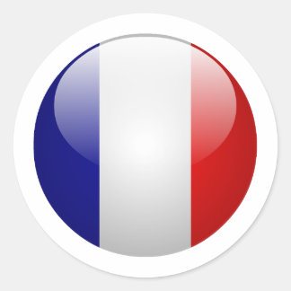 Franse vlag ronde sticker