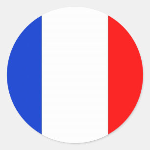 Franse vlag ronde sticker