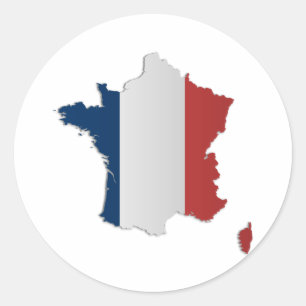Franse vlag ronde sticker