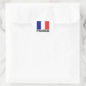 Franse vlag ronde sticker (Tas)