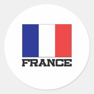 Franse vlag ronde sticker