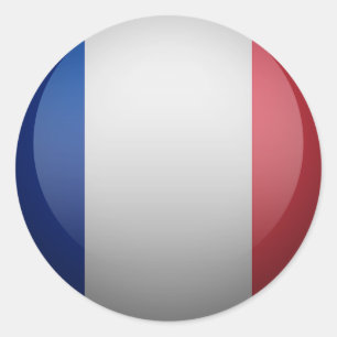 Franse vlag ronde sticker