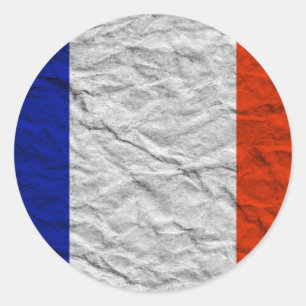 franse vlag ronde sticker