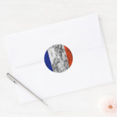 franse vlag ronde sticker (Envelop)