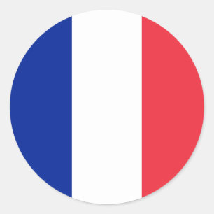Franse vlag ronde sticker
