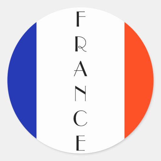 franse vlag ronde sticker (Voorkant)