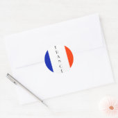 franse vlag ronde sticker (Envelop)