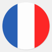 Franse vlag ronde sticker (Voorkant)