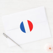 Franse vlag ronde sticker (Envelop)