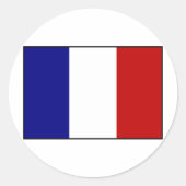 Franse vlag ronde sticker (Voorkant)