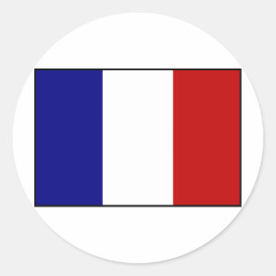 Franse Vlag Ronde Sticker