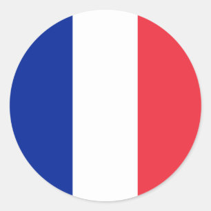 Franse vlag ronde sticker