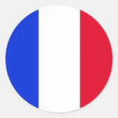 Franse vlag ronde sticker (Voorkant)