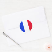 Franse vlag ronde sticker (Envelop)