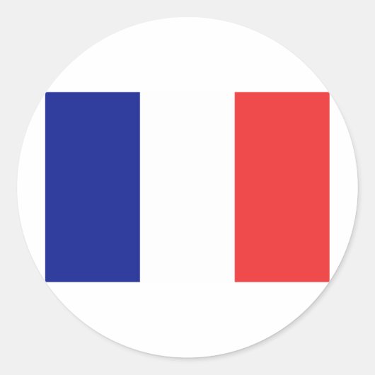Franse vlag ronde sticker (Voorkant)