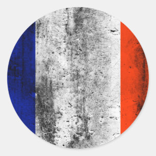 franse vlag ronde sticker