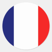 Franse vlag ronde sticker (Voorkant)