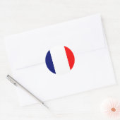 Franse vlag ronde sticker (Envelop)