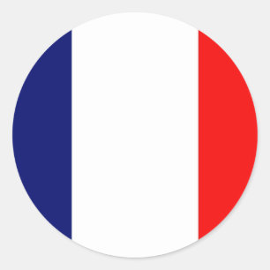 Franse vlag ronde sticker