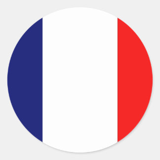 Franse vlag ronde sticker