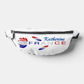 Franse vlag Roos gepersonaliseerd Heuptasje (Liggend)