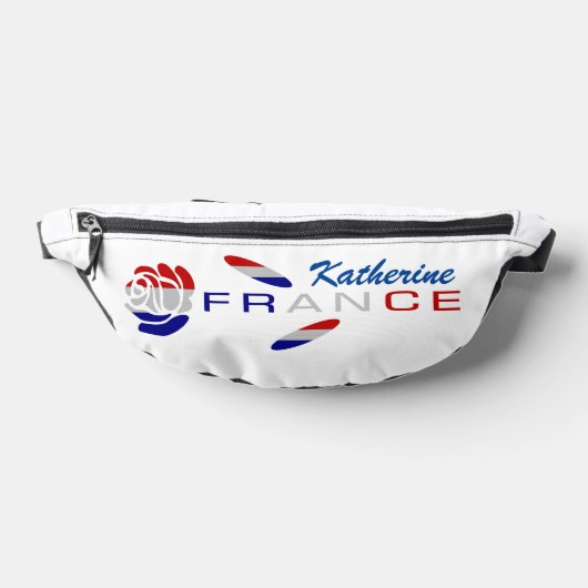 Franse vlag Roos gepersonaliseerd Heuptasje (Liggend)