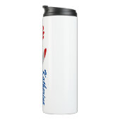 Franse vlag Roos gepersonaliseerd Thermosbeker (Geroteerd rechts)