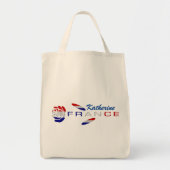 Franse vlag Roos gepersonaliseerd Tote Bag (Voorkant)