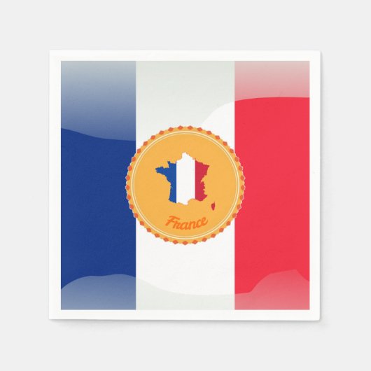 Franse vlag servet (Voorkant)