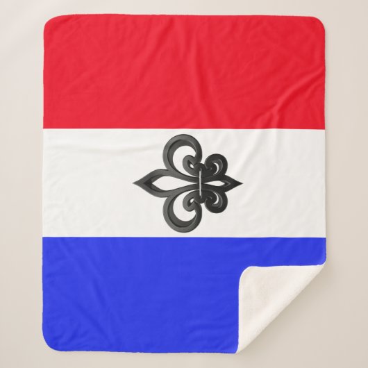 Franse vlag sherpa deken (Voorkant)