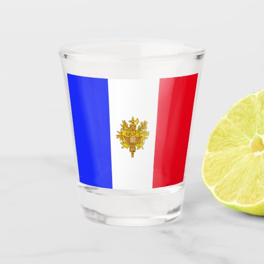 Franse vlag shot glas (Voorkant)
