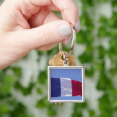 Franse vlag sleutelhanger (Hand)