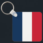 Franse Vlag Sleutelhanger<br><div class="desc">De nationale vlag van Frankrijk.</div>