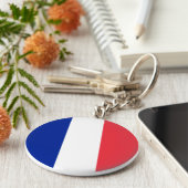Franse vlag sleutelhanger (Zijkant)