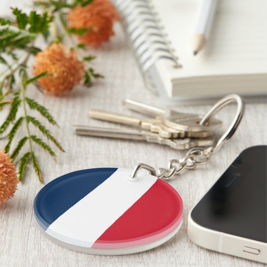 Franse vlag sleutelhanger (Voorkant Rechts)