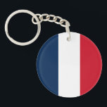Franse vlag sleutelhanger<br><div class="desc">De nationale vlag van Frankrijk.</div>