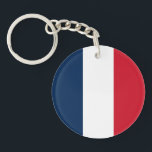 Franse vlag sleutelhanger<br><div class="desc">De nationale vlag van Frankrijk.</div>