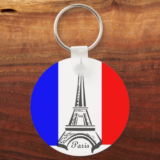 Franse vlag Sleutelhanger Eiffeltoren Parijs (Voorkant)