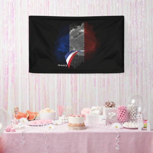 Franse vlag spandoek (Feest)