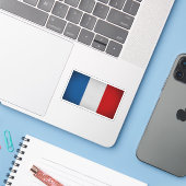 Franse vlag Sticker (Laptop met iPhone)