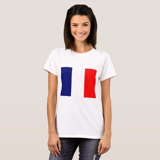 Franse vlag t-shirt (Voorkant volledig)